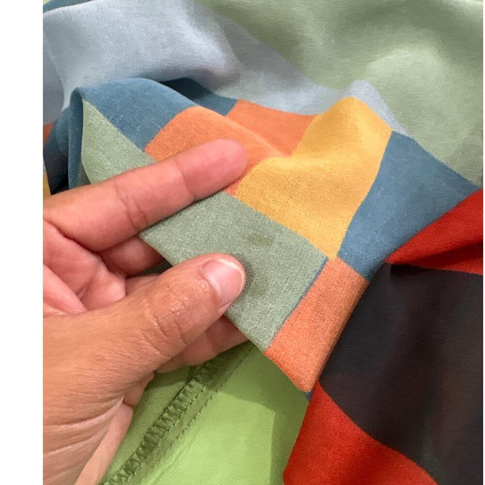 Anthropologie Women XS Hutch Abstract Wrap Maxi Dress Colorful Wedding Guest Fun - Picture 9 of 14